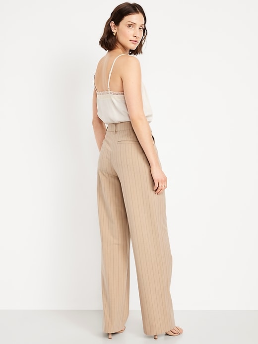 Image number 3 showing, Extra High-Waisted Taylor Wide-Leg Trouser Pants