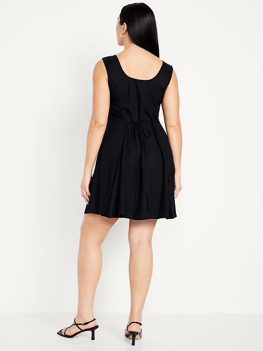 Image number 5 showing, Sleeveless Crepe Button-Front Mini Dress