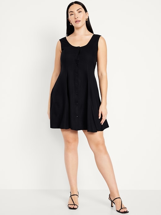 Image number 4 showing, Sleeveless Crepe Button-Front Mini Dress