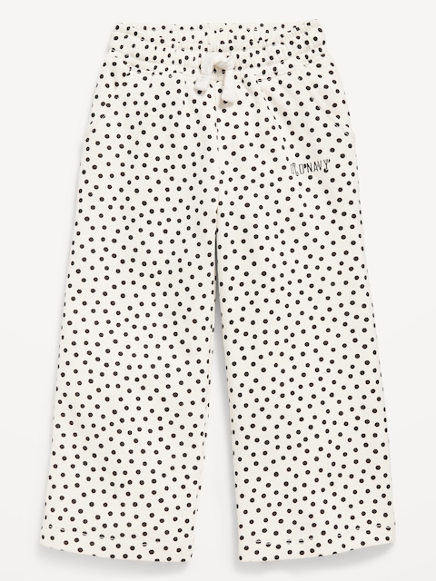Printed Logo-Graphic Wide-Leg Sweatpants for Toddler Girls - Pink