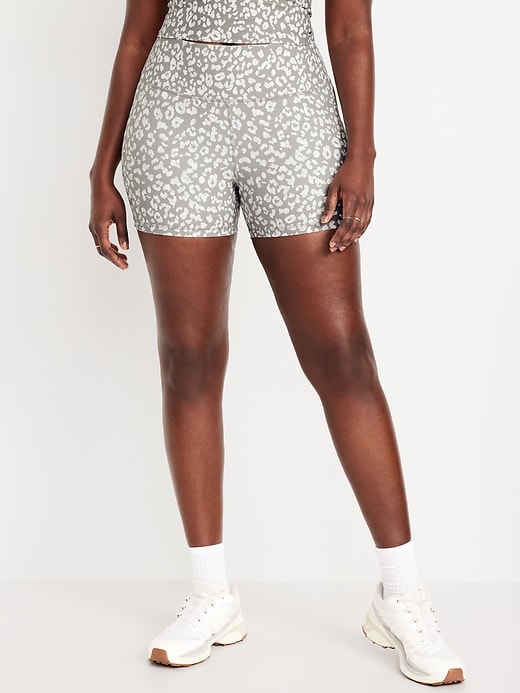 Image number 8 showing, High-Waisted PowerSoft Biker Shorts -- 4-inch inseam