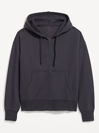 Image number 1 showing, Cropped Rotation Oversized Zip Hoodie