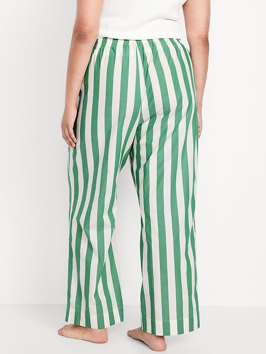 Image number 8 showing, High-Waisted Poplin Pajama Pant