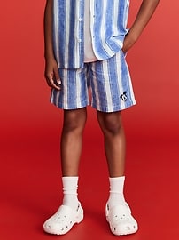 View large product image 3 of 6. Old Navy x Disney© Mickey Mouse Knee Length Linen-Blend Shorts for Boys