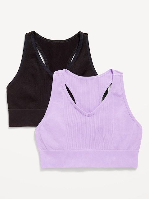 Soutien-gorge performance sans coutures pour fille (paquet de 2) - Violet