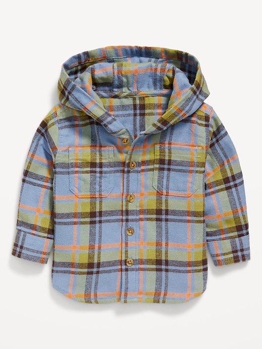 Voir une image plus grande du produit 1 de 2. Veste-chemise à carreaux à capuchon pour bébé