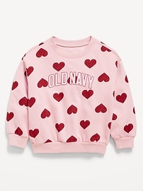 Image number 1 showing, Printed Long-Sleeve Logo-Graphic Sweatshirt for Toddler Girls