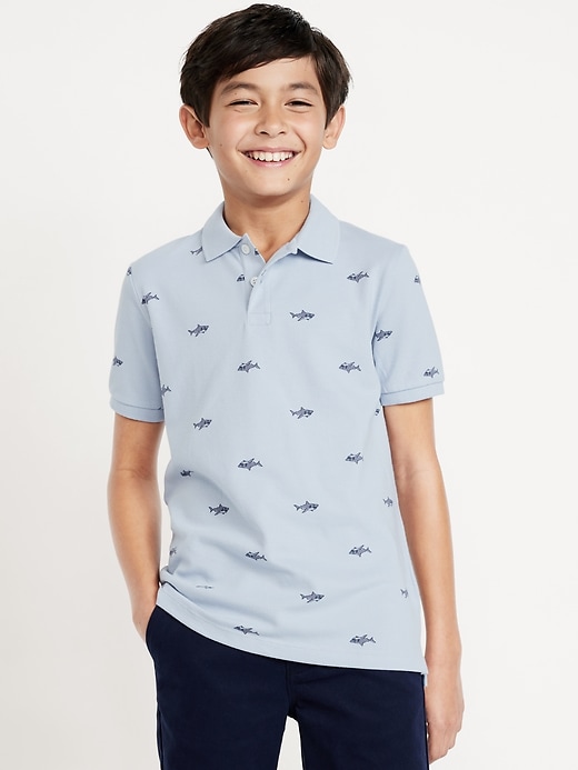 View large product image 1 of 5. Printed Pique Polo Shirt for Boys
