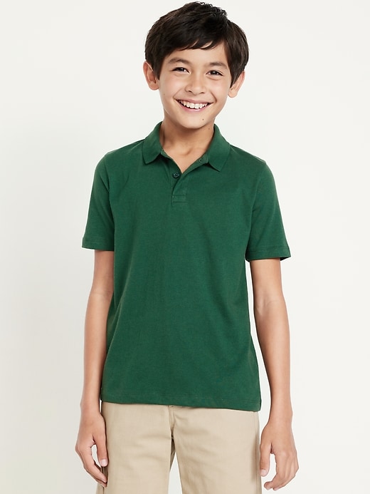 View large product image 1 of 3. School Uniform Jersey Polo Shirt for Boys