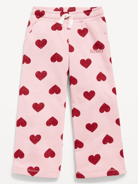 Printed Logo-Graphic Wide-Leg Sweatpants for Toddler Girls - Multi