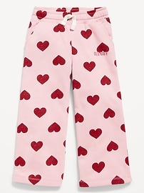 Image number 1 showing, Printed Logo-Graphic Wide-Leg Sweatpants for Toddler Girls