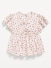 Image number 2 showing, Short-Sleeve Ruffled Bow Top for Toddler Girls