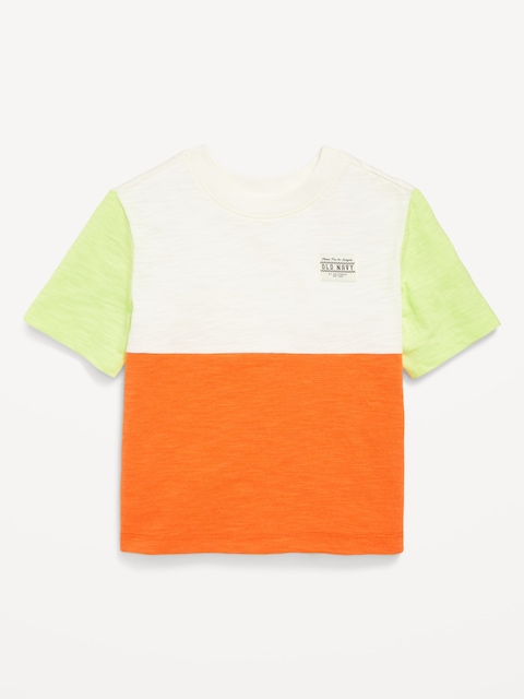 Oversized Color-Block T-Shirt for Toddler Boys