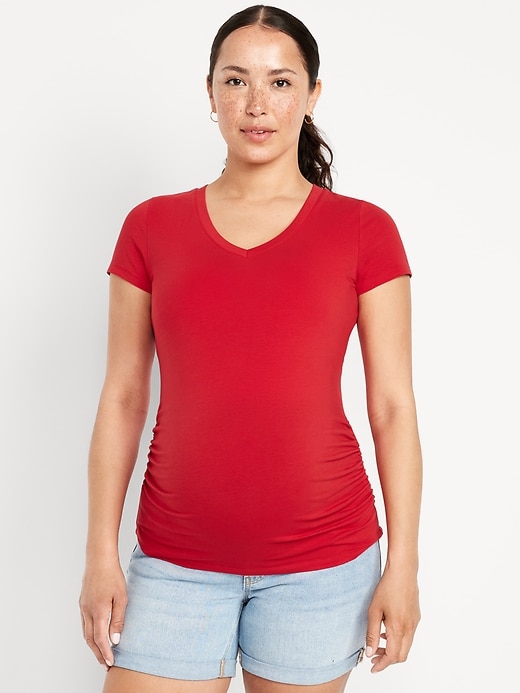 Image number 1 showing, Maternity V-Neck T-Shirt