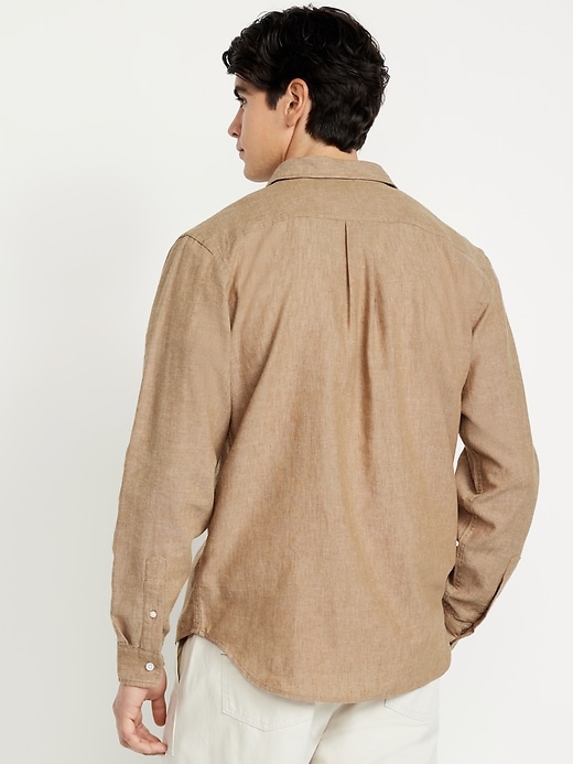Image number 2 showing, Classic Fit Linen-Blend Shirt