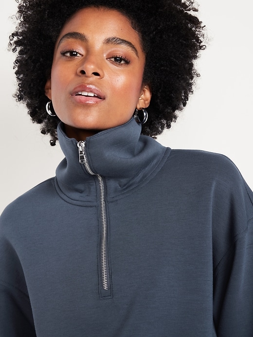 Image number 4 showing, Half-Zip Bounce Fleece Pullover Sweatshirt