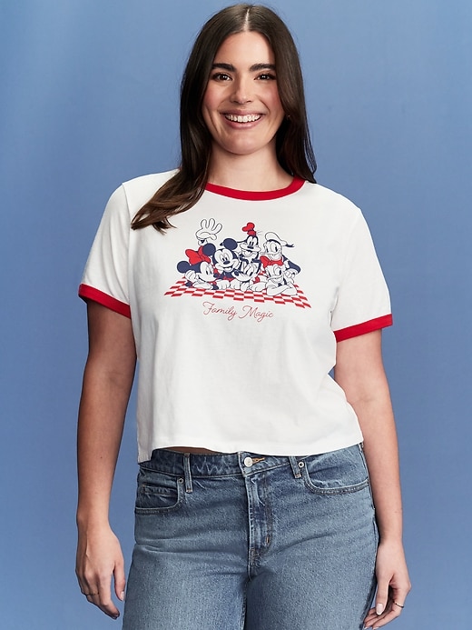 Image number 5 showing, Old Navy x Disney© Graphic Cropped Ringer T-Shirt