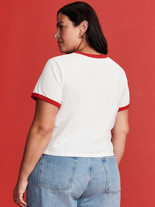 Image number 8 showing, Old Navy x Disney© Graphic Cropped Ringer T-Shirt