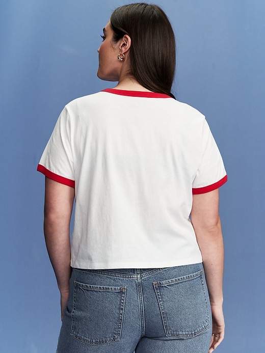 Image number 6 showing, Old Navy x Disney© Graphic Cropped Ringer T-Shirt