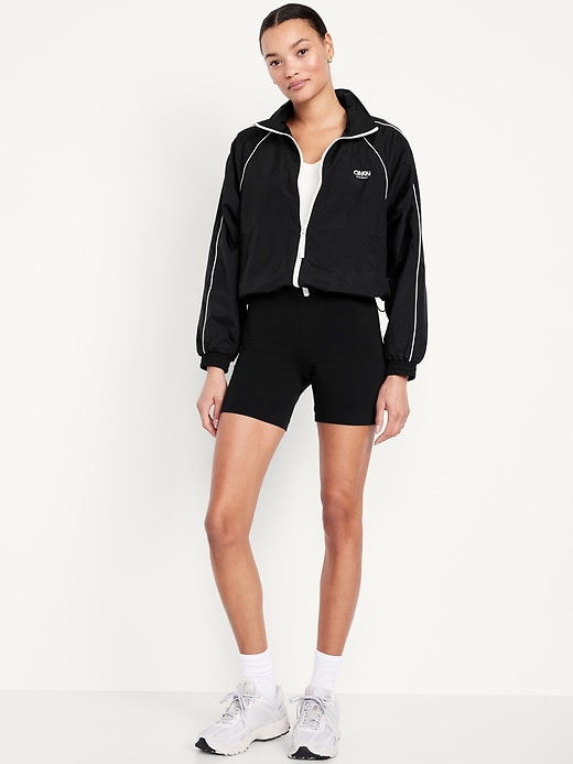 View large product image 1 of 3. High-Waisted Biker Shorts -- 6-inch inseam