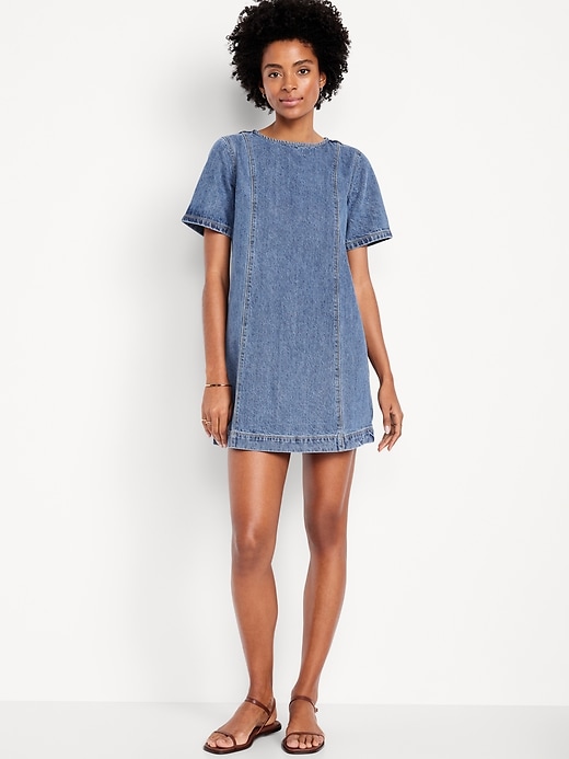 Image number 1 showing, Denim Mini Dress