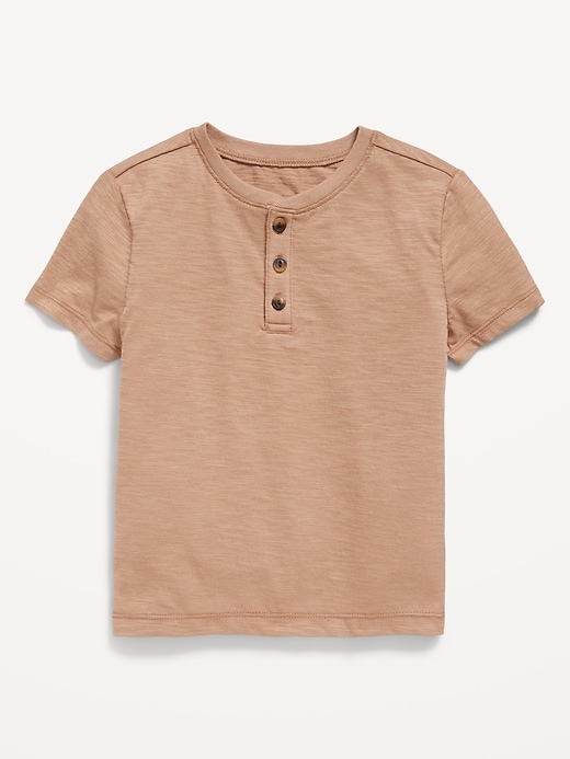 View large product image 1 of 2. Short-Sleeve Henley T-Shirt for Toddler Boys