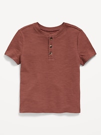 Image number 1 showing, Short-Sleeve Henley T-Shirt for Toddler Boys