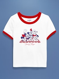 View large product image 4 of 5. Old Navy x Disney© Fitted Graphic Ringer T-Shirt for Girls