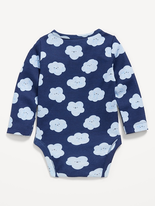 Voir une image plus grande du produit 2 de 2. Cache-couche henley à manches longues et à motif pour bébé