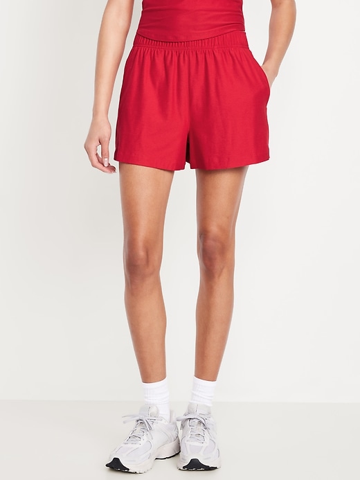 Image number 1 showing, High-Waisted CloudMotion Shorts -- 3-inch inseam