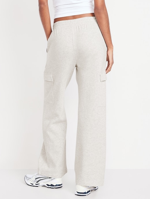 Image number 2 showing, High-Waisted SoComfy Cargo Wide-Leg Sweatpants