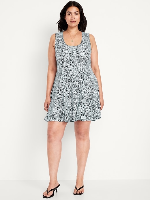 Image number 6 showing, Sleeveless Crepe Button-Front Mini Dress