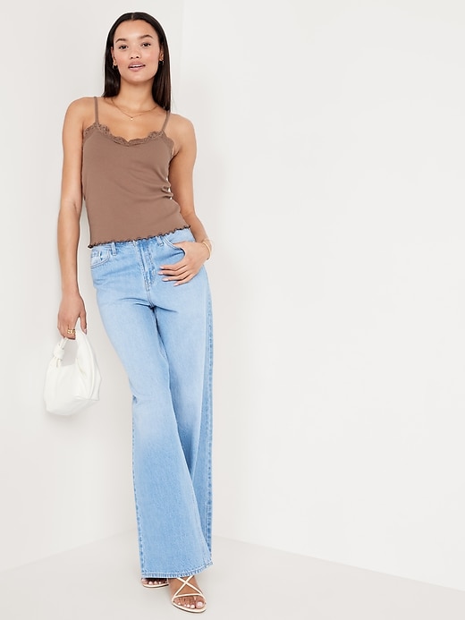 Image number 3 showing, Lace-Trim Cami Tank Top