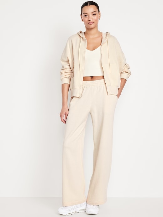 Image number 1 showing, High-Waisted SoComfy Wide-Leg Sweatpants