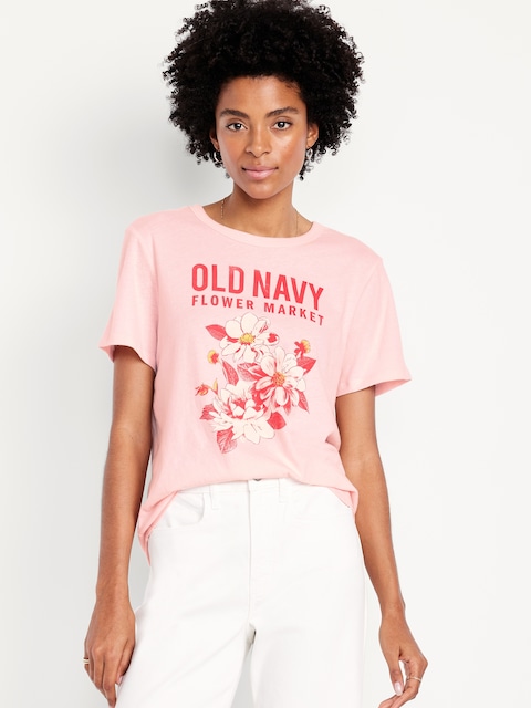 T-shirt passe-partout à logo - Rose