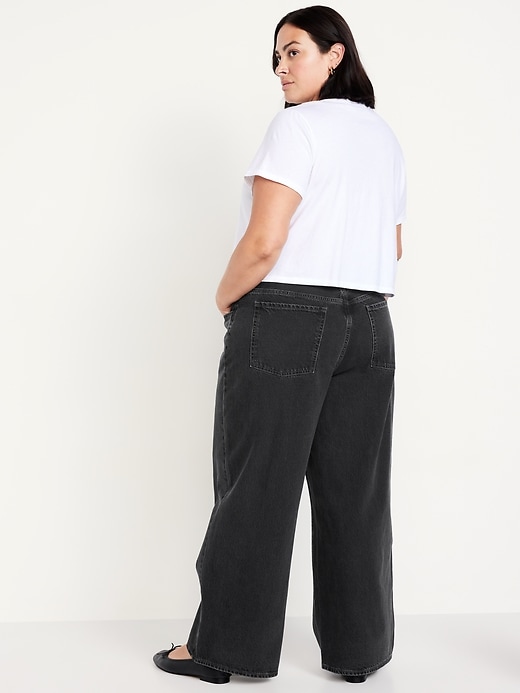 Image number 7 showing, Mid-Rise Wow Baggy Wide-Leg Jeans