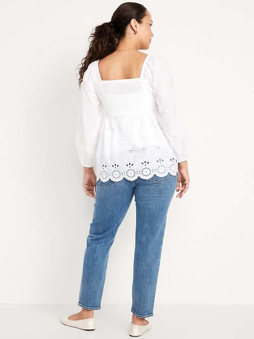 Image number 6 showing, Maternity Full-Panel OG Straight Shine Jeans