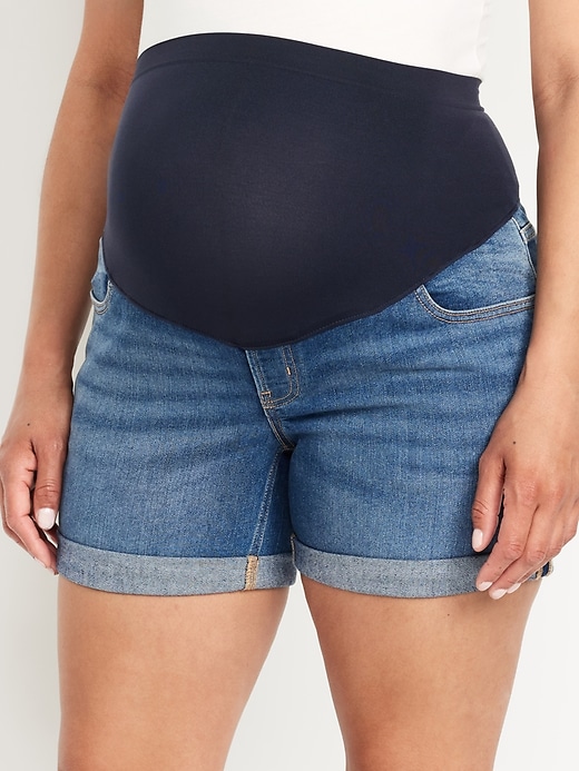 Image number 6 showing, Maternity Full-Panel WOW OG Short -- 5-inch inseam