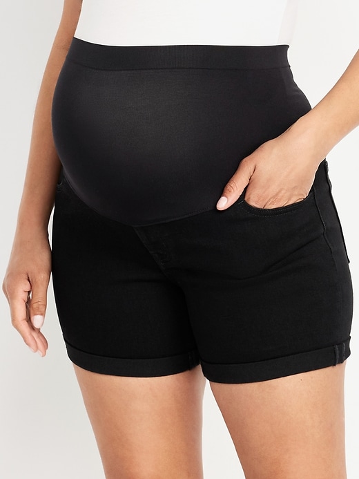 Image number 6 showing, Maternity Full-Panel WOW OG Short -- 5-inch inseam