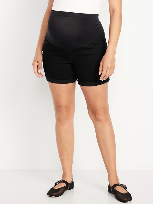 Image number 8 showing, Maternity Full-Panel WOW OG Short -- 5-inch inseam