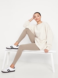 View large product image 3 of 4. High-Waisted Jersey Fashion Layering Leggings