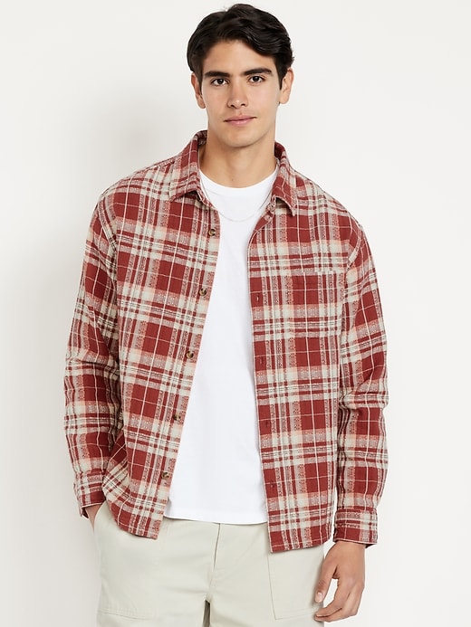 Image number 1 showing, Loose Fit Plaid Pocket Shirt
