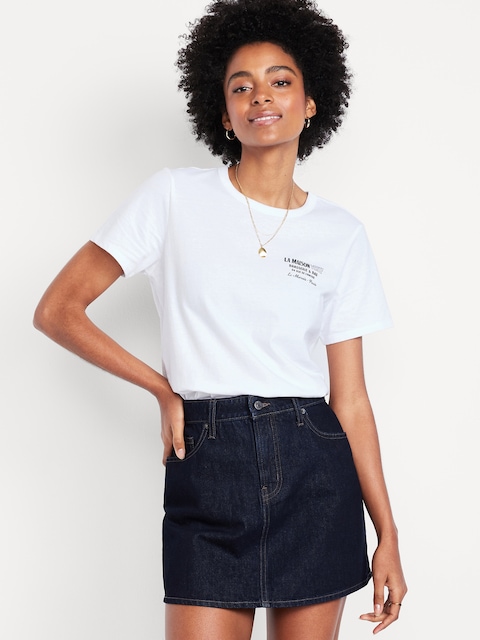 EveryWear Crew-Neck Graphic T-Shirt - Calla Lily White