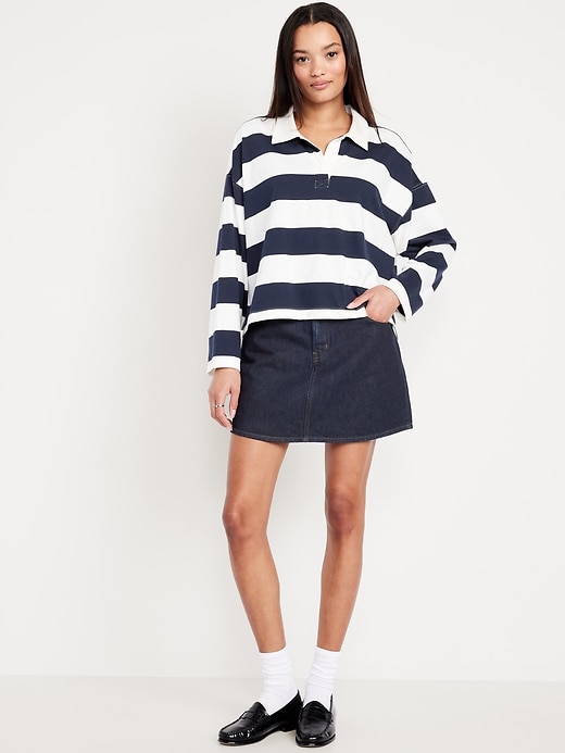 Image number 1 showing, High-Waisted OG A-Line Mini Skirt