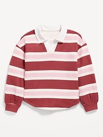 View large product image 3 of 4. Oversized Tunic Rugby Polo Shirt for Girls