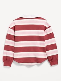 View large product image 4 of 4. Oversized Tunic Rugby Polo Shirt for Girls