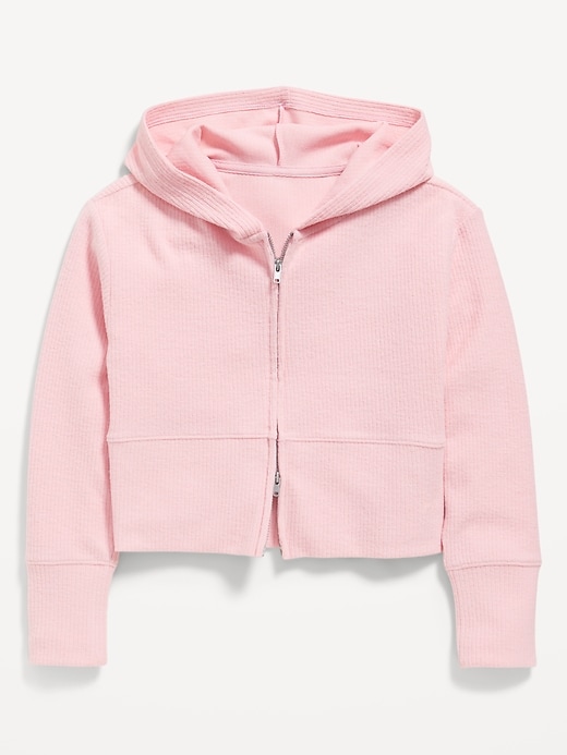 View large product image 2 of 2. CozePlush 2-Way-Zip Hoodie for Girls