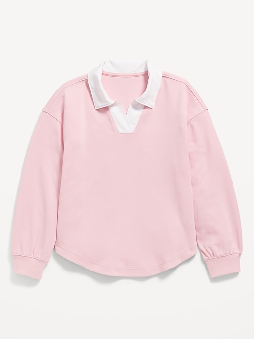 Image number 3 showing, Oversized Rugby Polo Shirt for Girls