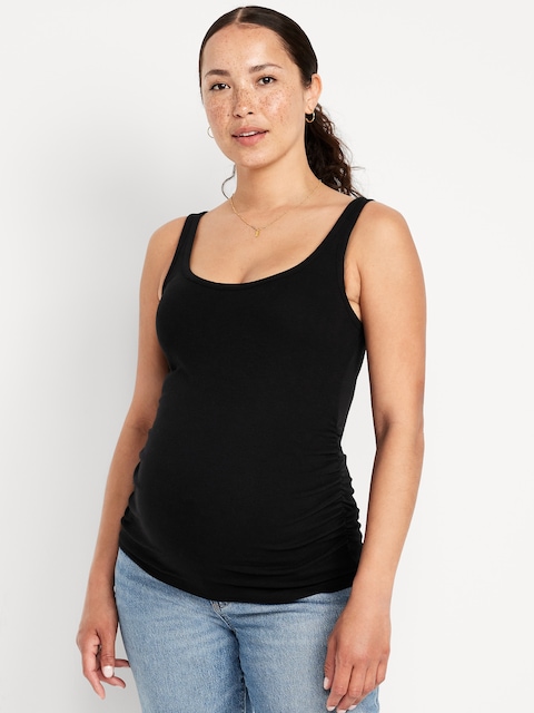 Camisole côtelée à encolure dégagée de maternité