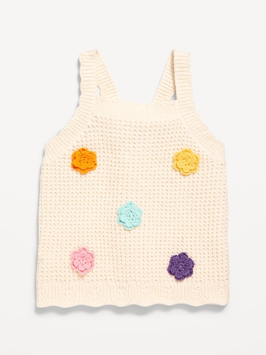 View large product image 1 of 3. Applique Sweater-Knit Tank Top for Toddler Girls